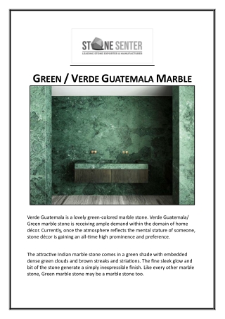 Verde Guatemala Marble