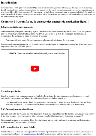 Comment l'IA transforme le paysage des agences de marketing digital ?