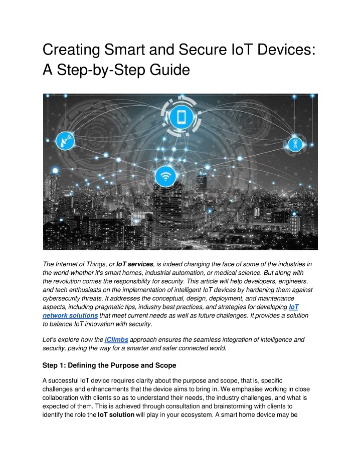 creating smart and secure iot devices a step by step guide
