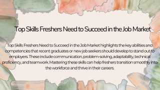 top skills freshers need to succeed