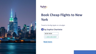 Book Cheap Flights to New York Today!