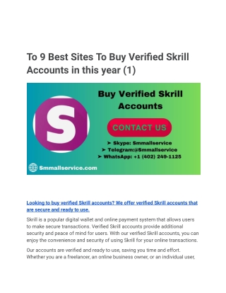 To 9 Best Sites To Buy Verified Skrill Accounts in this year (1) (1)