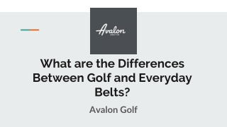 What are the Differences Between Golf and Everyday Belts