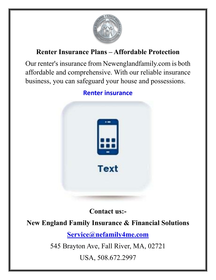 renter insurance plans affordable protection