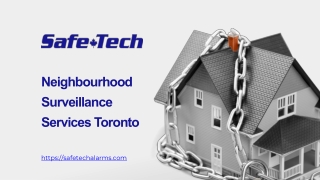 Neighbourhood Surveillance Services Toronto - safetechalarms.com