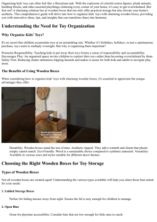 “How to Organize Kids’ Toys with Charming Wooden Boxes”