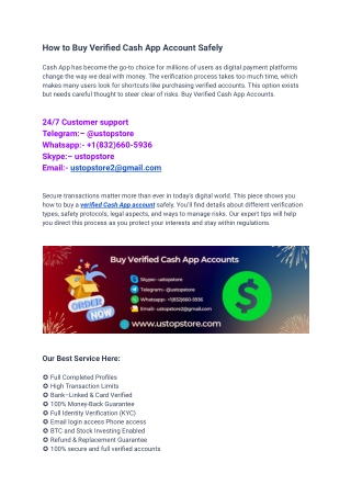 Best Sites to Buy Verified Cash App Accounts in This Year