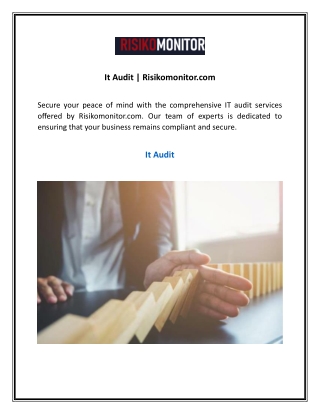 It Audit  Risikomonitor