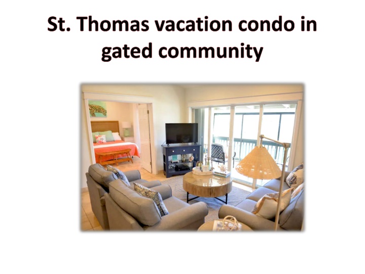 st thomas vacation condo in gated community