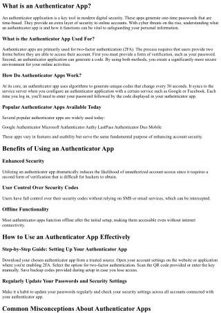 **An Introduction to Authenticator Apps: What They Are and Why You Should Care**