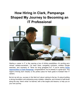 how hiring in clark pampanga shaped my journey
