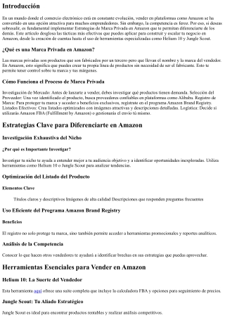 Estrategias de Marca Privada en Amazon: Cómo Diferenciarte de la Competencia