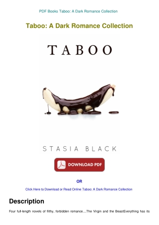 PDF Books Taboo A Dark Romance Collection