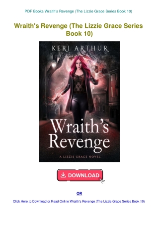 PDF Books Wraith's Revenge (The Lizzie Grace Series Book 10)