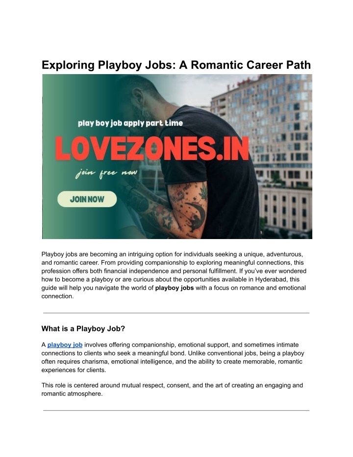 exploring playboy jobs a romantic career path