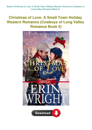 Books Christmas of Love A Small Town Holiday Western Romance (Cowboys of Long Valley Romance Book 5)