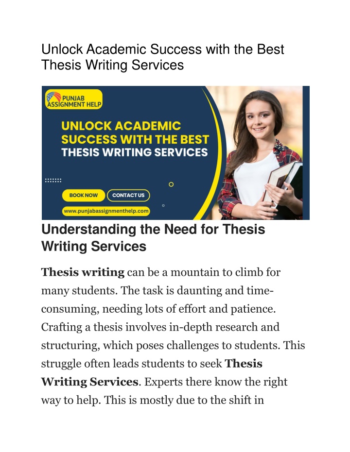 unlock academic success with the best thesis