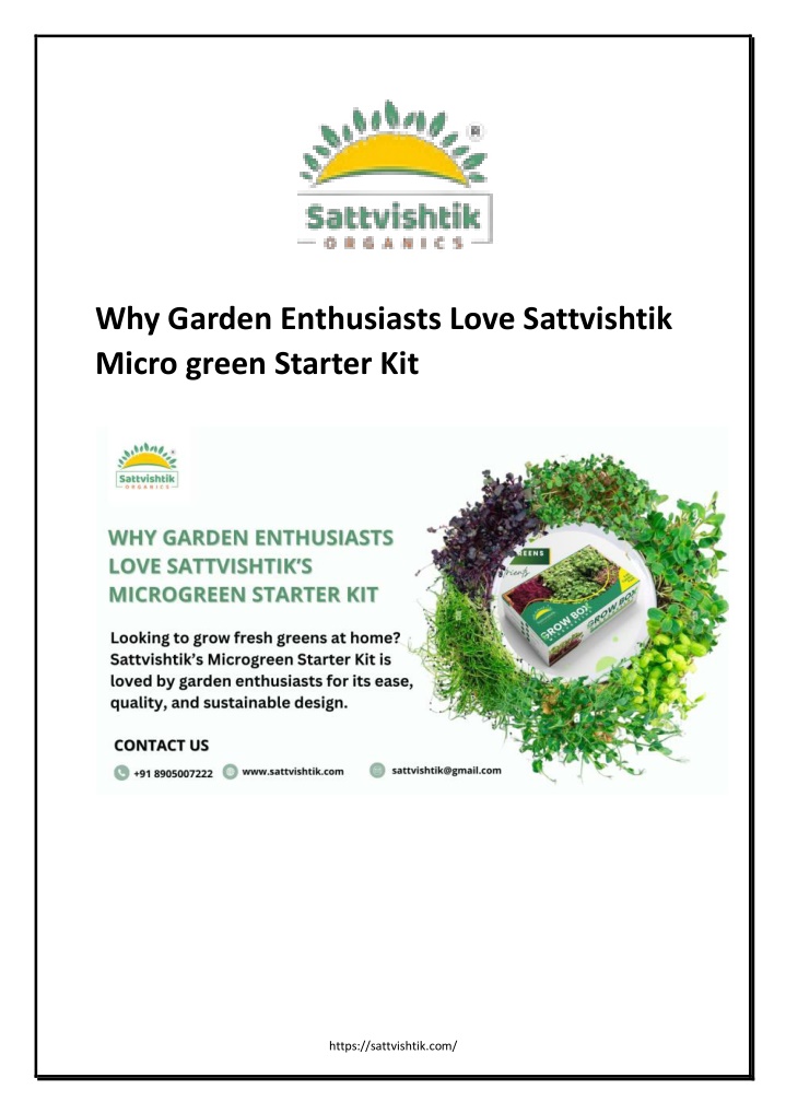 why garden enthusiasts love sattvishtik micro