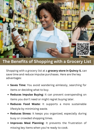 The Benefits of Shopping with a Grocery List