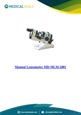 manual lensometer md mlm 1001