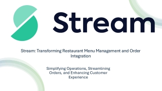stream transforming restaurant menu management