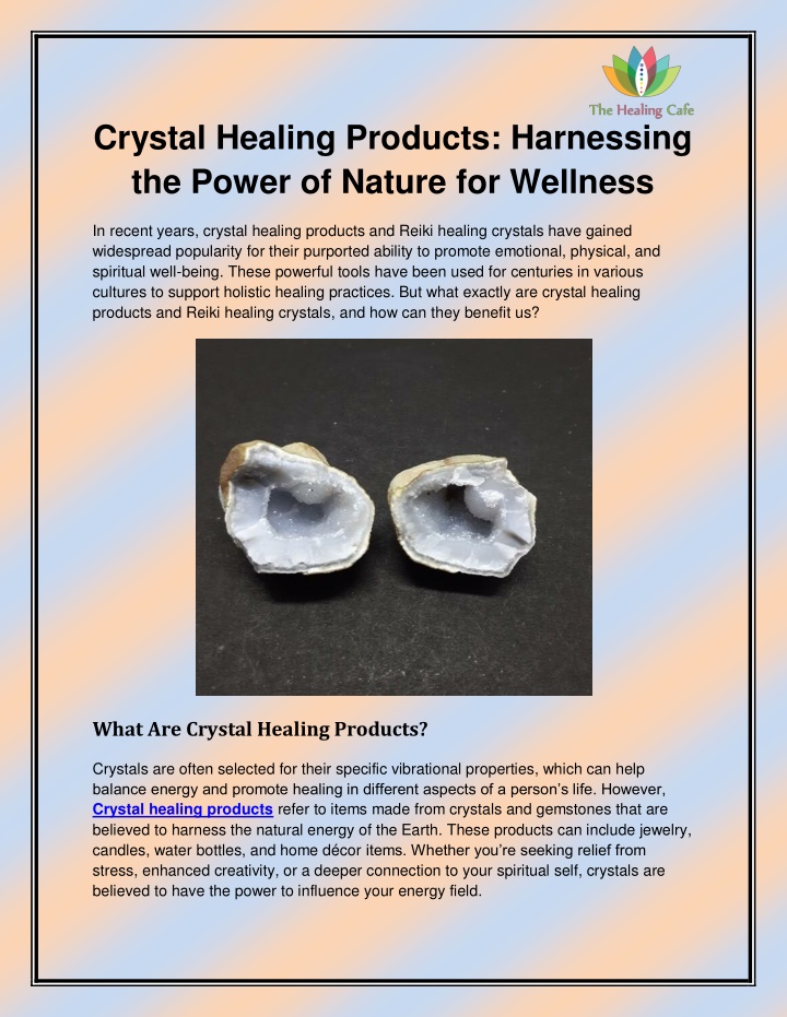 crystal healing products harnessing the power