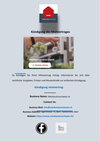 Kündigung des Mietvertrages