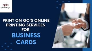 Print On Go's Online Printing Services for Business Card