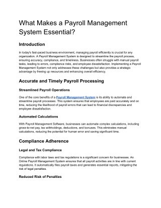 What Makes a Payroll Management System Essential_