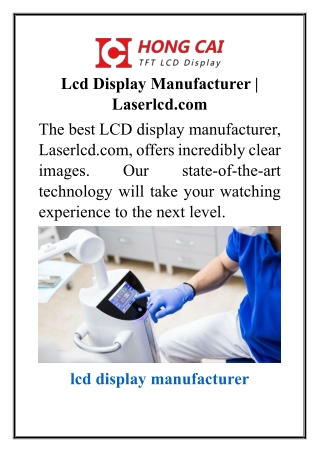 lcd display manufacturer laserlcd com the best