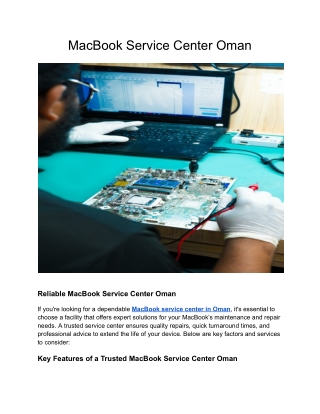 MacBook Service Center Oman