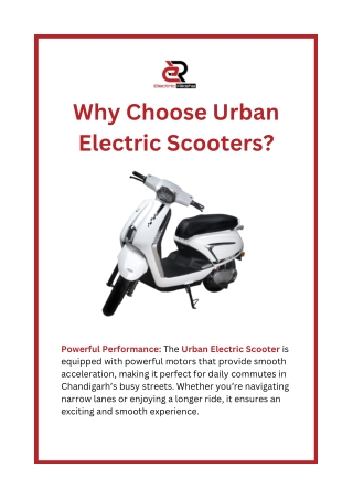 Why Choose Urban Electric Scooters?