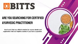 Are You Searching FOR Certified Ayurvedic Practitioner