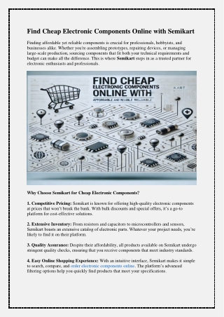 Find Cheap Electronic Components Online with Semikart