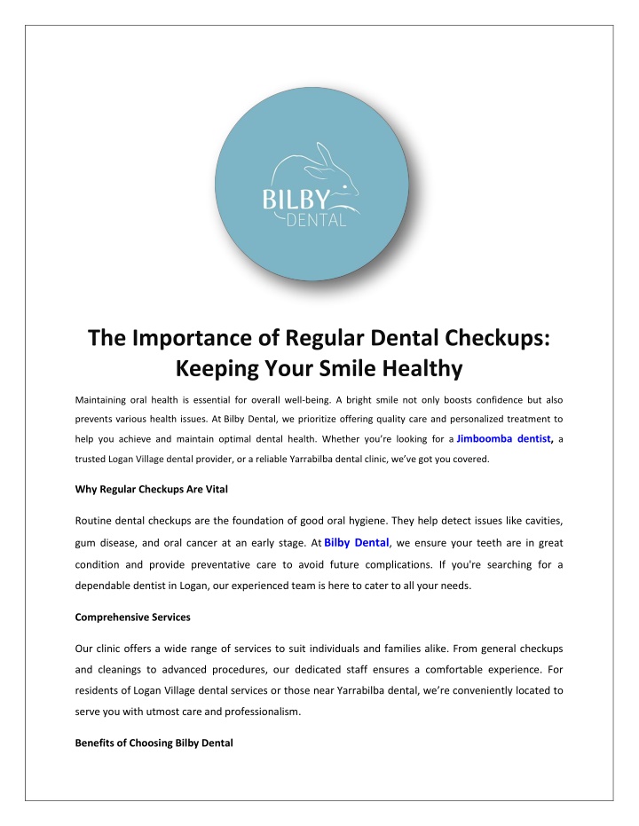 the importance of regular dental checkups keeping