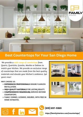 Get Your Hands on Splendid Countertops in San Diego