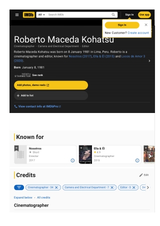 Roberto Maceda Kohatsu Cinematographer