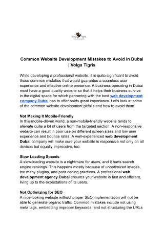 common website development mistakes to avoid