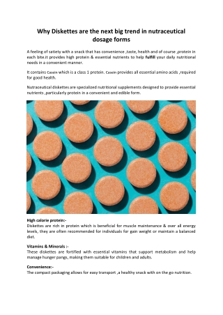 protein diskettes
