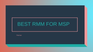 Best RMM for MSP 2025