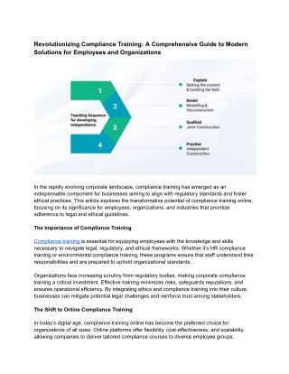 revolutionizing compliance training