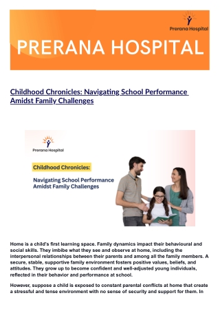 How Family Dynamics Shape a Child’s Emotional and Academic Journey