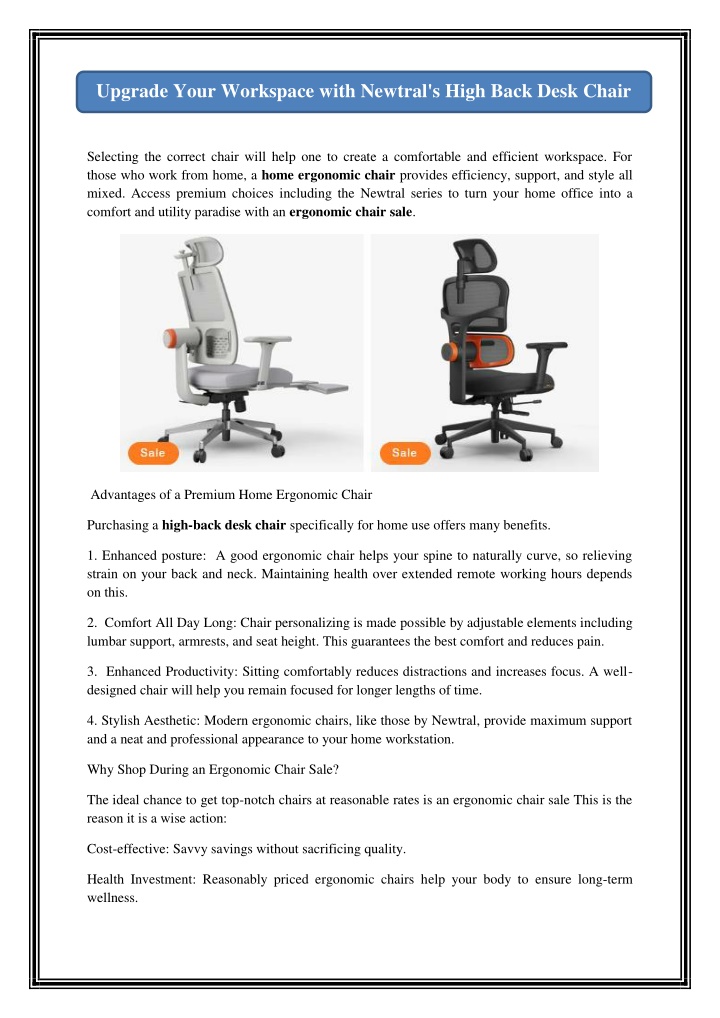 upgrade your workspace with newtral s high back