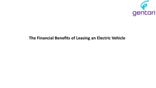 The Financial Benefits of Leasing an Electric Vehicle