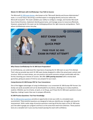 master sc 300 exam with certifiedumps your path