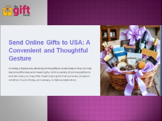 Send Online Gifts to USA - A Convenient and Thoughtful Gesture