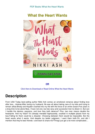 PDF Books What the Heart Wants