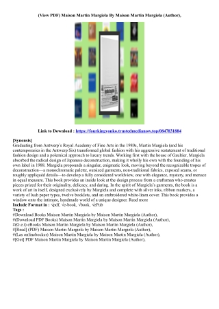 [View PDF] Maison Martin Margiela By Maison Martin Margiela (Author),