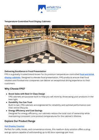Temperature-Controlled Food Display Cabinets