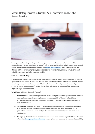mobile notary services in pueblo your convenient